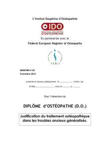 DIPLÔME d`OSTÉOPATHE (DO)