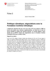 Fiche 3 Politique climatique: négociations avec la