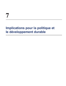 implications pour la politique et le développement durable