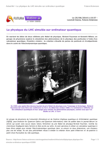 La physique du LHC simulée sur ordinateur quantique
