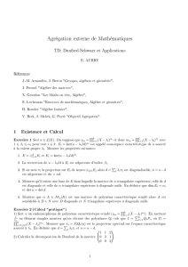 Agrégation externe de Mathématiques 1 Existence et Calcul