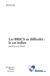 Les BRICS en difficulté : le cas indien