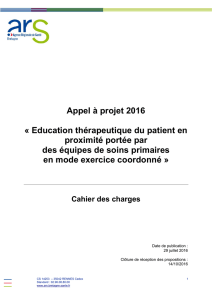 Appel à projet 2016 « Education thérapeutique du patient en