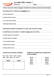 Le verbe CE2, niveau 1 - Les fichiers des profs