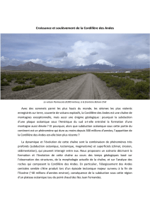 Croissance et soulèvement de la Cordillère des Andes