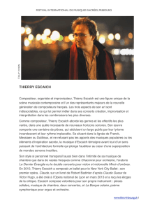 Biographie Thierry Escaich - Festival International de Musiques