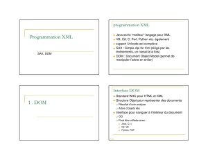 Programmation XML 1 . DOM