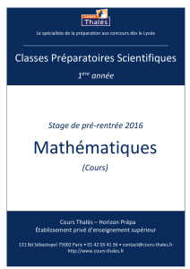 Mathématiques - Cours Thalès
