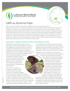 LWR au Burkina-Faso - Lutheran World Relief