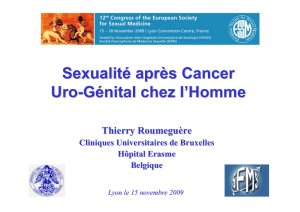 Sexualité après Cancer Uro-Génital chez l`Homme