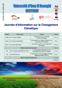 Journée d`Information sur le Changement Climatique - univ-oeb