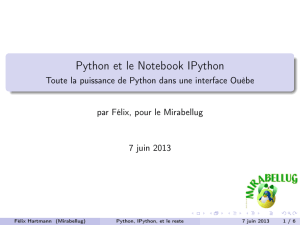 Python et le Notebook IPython - Toute la puissance de Python dans