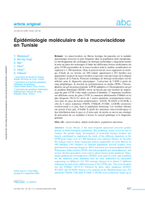 article original Épidémiologie moléculaire de la mucoviscidose en
