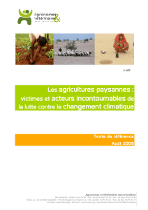 Les agricultures paysannes, victimes et acteurs incontournables de