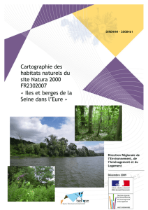 Cartographie des habitats naturels du site Natura 2000