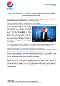 Pepsi, Eric Cantona et le Kaïra Shopping signent une campagne