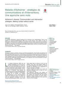 Maladie d`Alzheimer : stratégies de communications et d