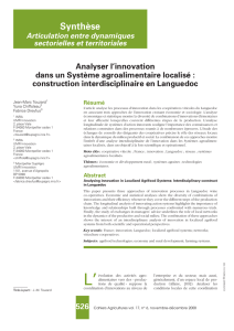 L`innovation - Revues du CIRAD
