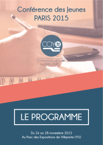 Programme de la COY en PDF