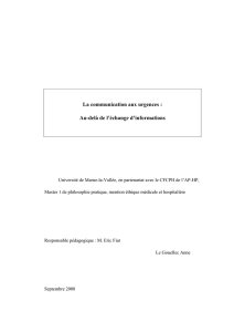 La communication aux urgences