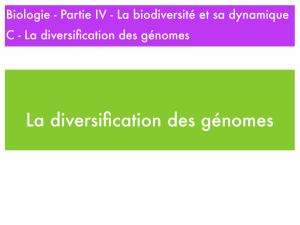 La diversification des génomes