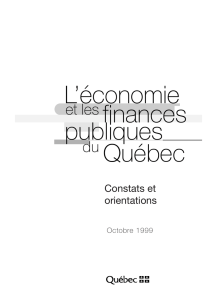 L`économie publiques Québec finances