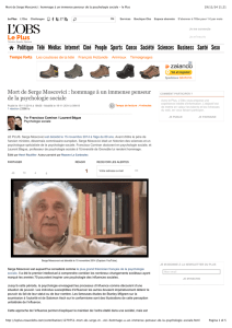 Mort de Serge Moscovici : hommage à un immense penseur de la