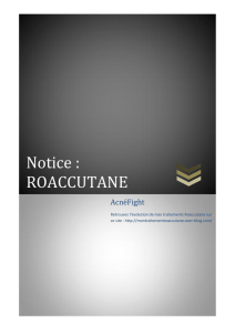 Notice : ROACCUTANE