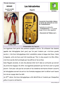 Les hiéroglyphes et les scribes