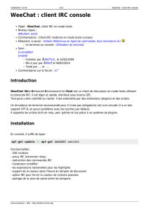 WeeChat : client IRC console - Debian