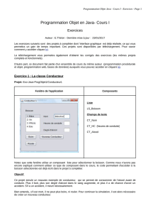 Programmation Objet en Java- Cours I