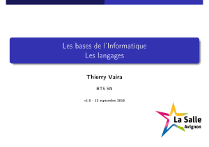 Les langages - Thierry VAIRA Homepage