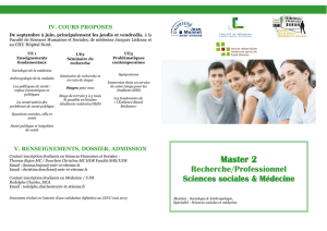 Master 2 Recherche/Professionnel Sciences sociales