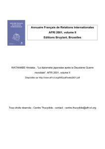 Annuaire Français de Relations Internationales AFRI 2001, volume