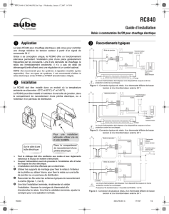 RC840 Guide d`installation