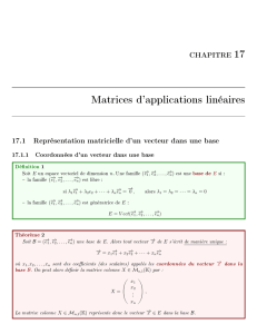 Matrices d`applications linéaires