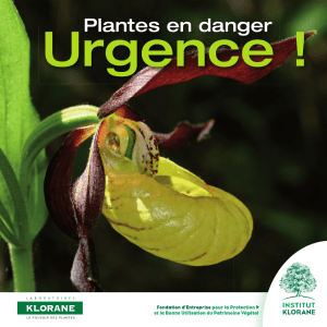 Plantes en danger - Institut Klorane