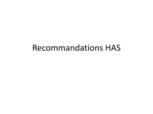 Recommandations HAS