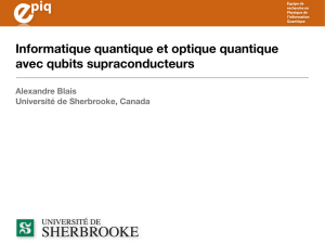 Informatique quantique et optique quantique avec qubits