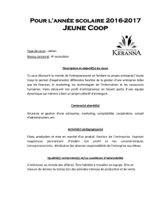 Jeune Coop - Institut secondaire Keranna
