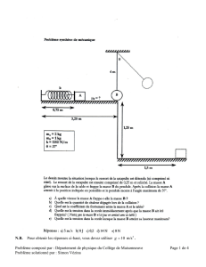 Problème composé par : Département de physique du Collège de