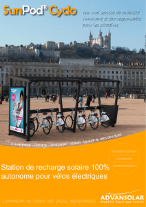 Station de recharge solaire 100% autonome pour vélos électriques
