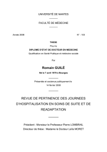 revue de pertinence des journees d`hospitalisation en soins de suite