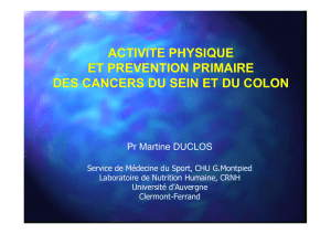 Activité physique et prévention des cancers du sein