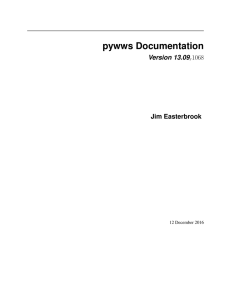pywws Documentation