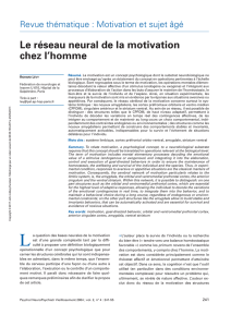 Le réseau neural de la motivation chez l`homme