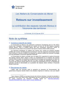 Retours sur investissement - Conservatoire du littoral