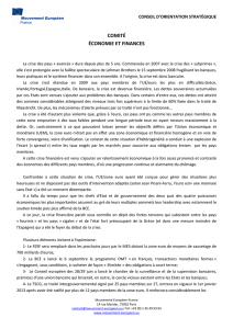 COMITÉ ÉCONOMIE ET FINANCES - Mouvement Européen – France