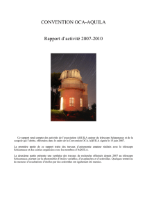 CONVENTION OCA-AQUILA Rapport d`activité 2007-2010
