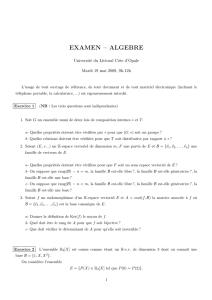 examen – algebre